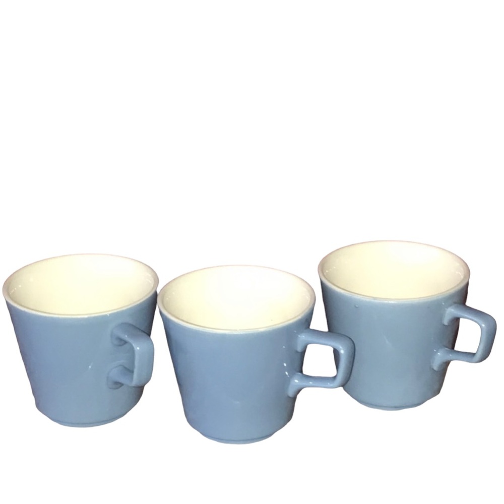 Blue Heaven Flat Coffee Cup by Royal China Set of 3